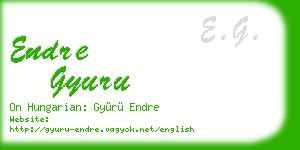 endre gyuru business card