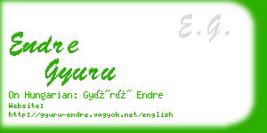 endre gyuru business card